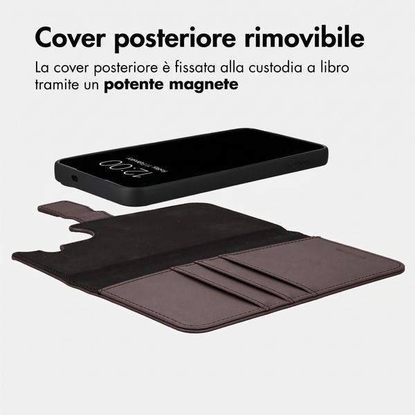 imoshion Cover a libro di lusso 2-in-1 rimovibile Samsung Galaxy S26 FE - Marrone