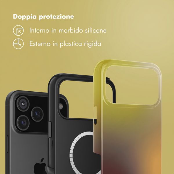 Selencia Cover posteriore Vivid con MagSafe Apple iPhone 18 Pro / 17 Pro - Gradient Olive Dust
