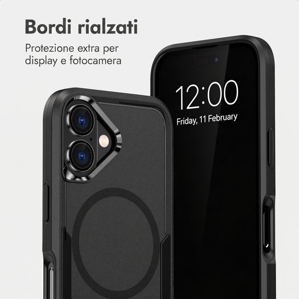 imoshion Cover posteriore con MagSafe Apple iPhone 16 - Nero