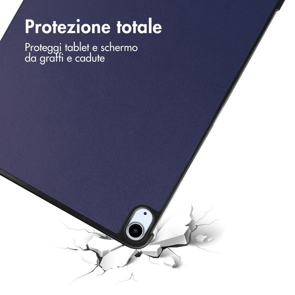 imoshion Cover a libro Trifold Apple iPad Air 13 pollici (2026) M4 / (2025) M3 / (2024) M2 - Blu scuro