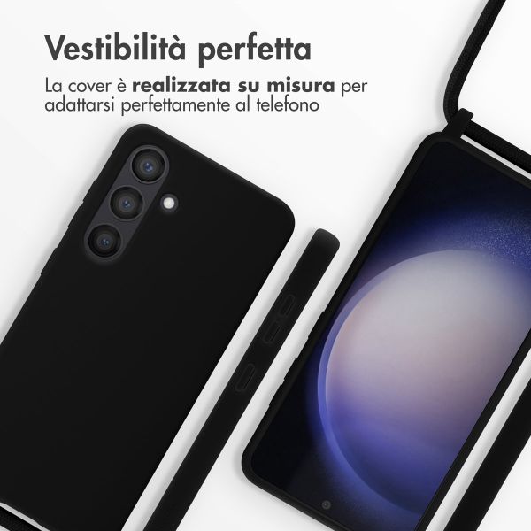 imoshion Cover in Silicone con Cordino Samsung Galaxy S24 - Nero