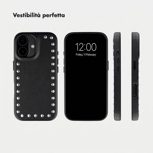 Selencia Cover posteriore Studs con MagSafe Apple iPhone 17 - Velvet Black