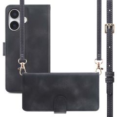imoshion Cover a libro con Cordino Apple iPhone 16 - Nero