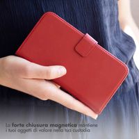Selencia Cover a libro in vera pelle Apple iPhone 14 - Rosso