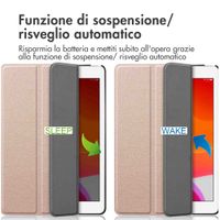 imoshion Cover a libro Trifold Apple iPad 9 (2021) 10.2 pollici / iPad 8 (2020) 10.2 pollici / iPad 7 (2019) 10.2 pollici - Oro rosa