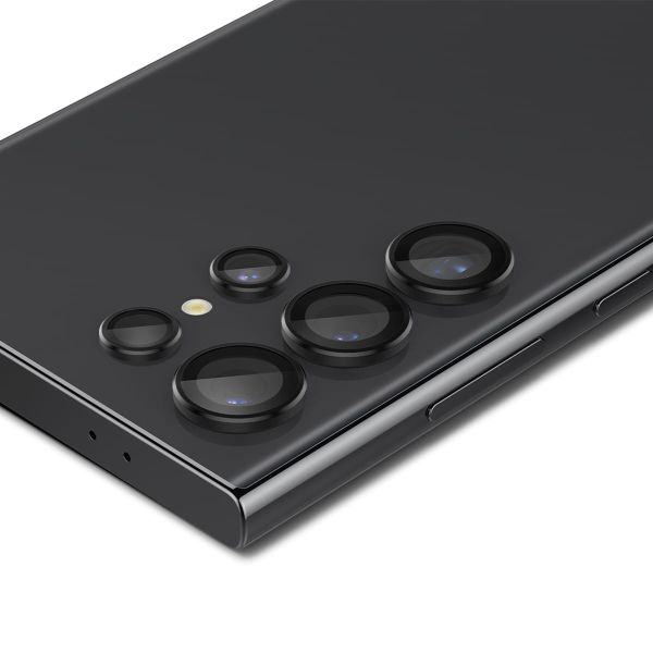 Spigen Optik Pro EZ Fit Lens Protector - Protezione lente fotocamera (confezione da 2) per Samsung Galaxy S24 Ultra - Nero