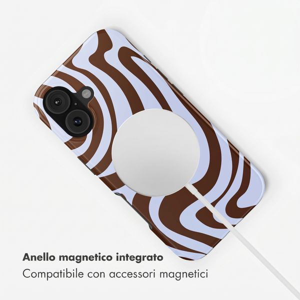 Selencia Cover posteriore Vivid con MagSafe Apple iPhone 16 - Dream Swirl Chocolate