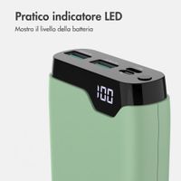 imoshion Powerbank da 20.000 mAh - Caricabatterie rapido da 22,5 W - USB-C / USB-A - Verde