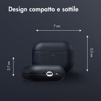 Accezz Cover in vera pelle  Apple Airpods Pro 3 - Blu scuro