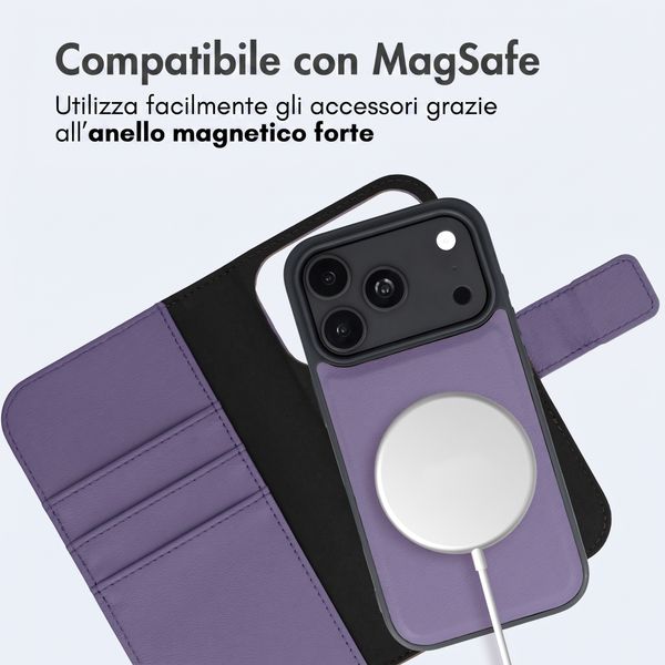 imoshion Cover a libro di lusso 2-in-1 rimovibile Apple iPhone 18 Pro / 17 Pro - Lilla