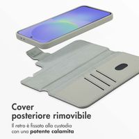 Accezz Cover in pelle 2 in 1 con MagSafe Samsung Galaxy A36 / A56 - Light Grey