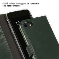 Selencia Cover a libro in vera pelle Apple iPhone SE (2022 / 2020) / 8 / 7 / 6(s) - Verde