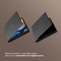 Selencia Cover Riva Apple iPad 9 (2021) 10.2 pollici / iPad 8 (2020) 10.2 pollici / iPad 7 (2019) 10.2 pollici - Nero