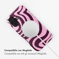 Selencia Cover posteriore Vivid con MagSafe Apple iPhone 17 - Wavy Swirl Pink Plum