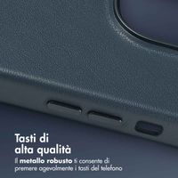Accezz Cover in Pelle con MagSafe Apple iPhone 14 Pro - Nightfall Blue