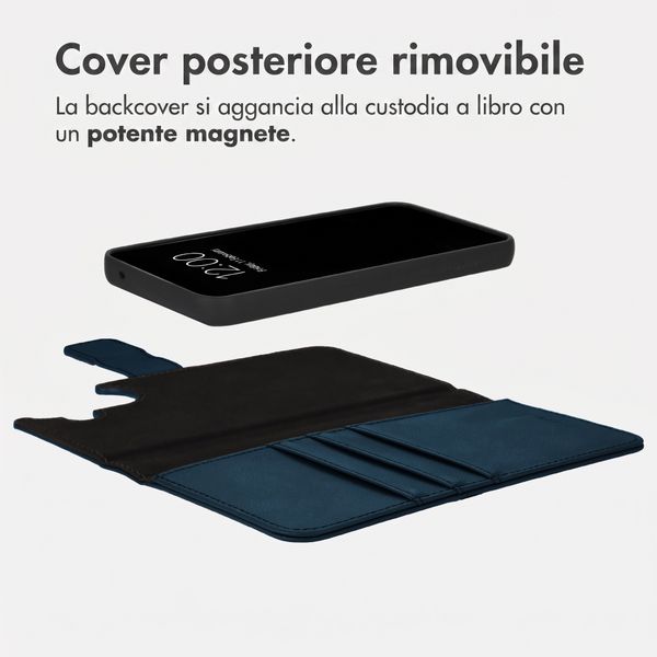 imoshion Cover a libro di lusso 2-in-1 rimovibile Samsung Galaxy A55 - Blu