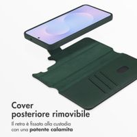 Accezz Cover in pelle 2 in 1 con MagSafe Samsung Galaxy S26 Plus - Cedar Green