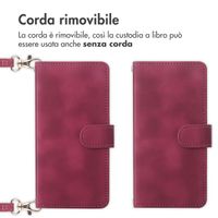 imoshion Cover a libro con Cordino Samsung Galaxy A25 (5G) - Rosso