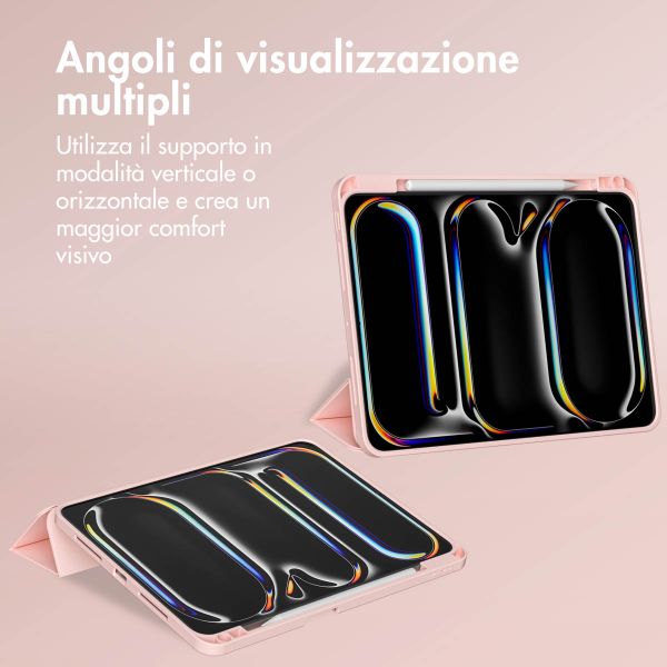 Accezz Cover a libro in silicone Smart Apple iPad Pro 13 (2025) M5 / (2024) M4 - Rosa