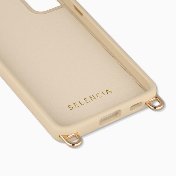 Selencia Cover posteriore Rivièra con MagSafe con ganci rimovibili Samsung Galaxy S23 - Milky Latte