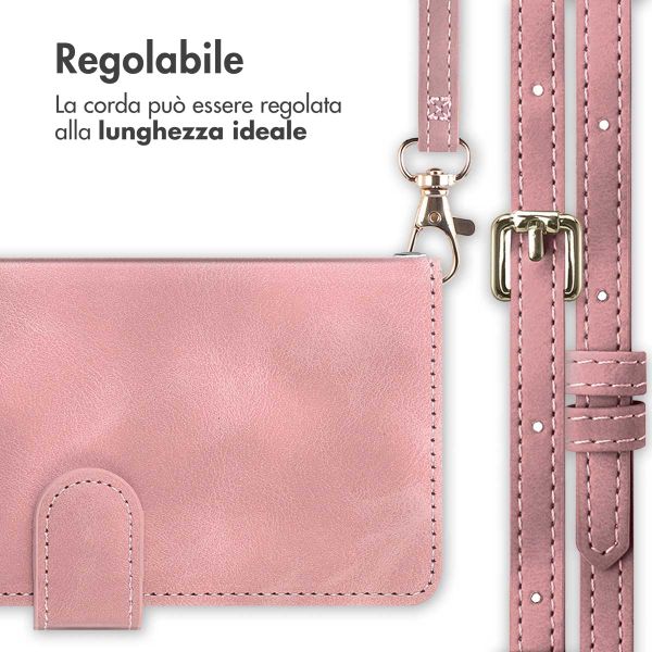 imoshion Cover a libro con Cordino Apple iPhone SE (2022 / 2020) / 8 / 7 - Rosa