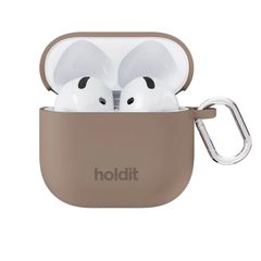 Holdit Custodia Solid Silicone Apple AirPods 4 - Mocha Brown