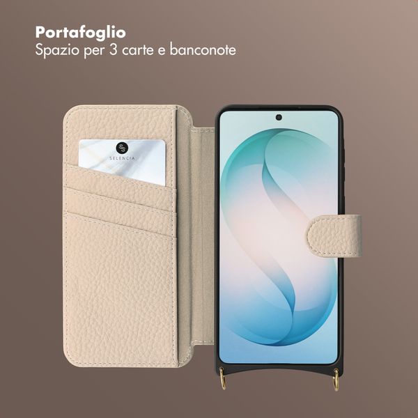 Selencia Cover Riva con MagSafe e cordino Samsung Galaxy S26 Ultra - Beige