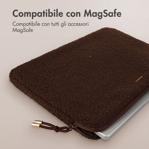 Selencia Cover laptop teddy 13-14 pollici - Choco Brown