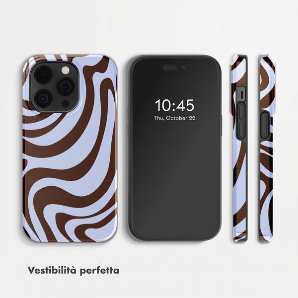 Selencia Cover Posteriore Vivid Apple iPhone 14 Pro - Dream Swirl Chocolate