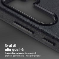 Accezz Cover in Pelle con MagSafe Samsung Galaxy S25 Plus - Onyx Black