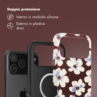 Selencia Cover posteriore Vivid con MagSafe Apple iPhone 17 Pro - Choco Flower Pop