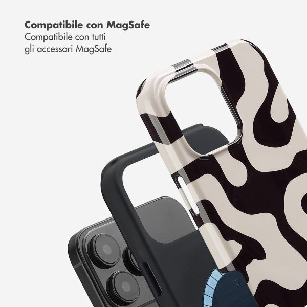 Selencia Cover posteriore Vivid con MagSafe Apple iPhone 16 Pro Max - Art Wave Black