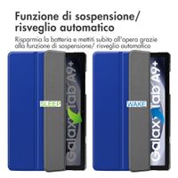 imoshion Cover a libro Trifold Samsung Galaxy Tab A9 Plus - Cobalt Blue