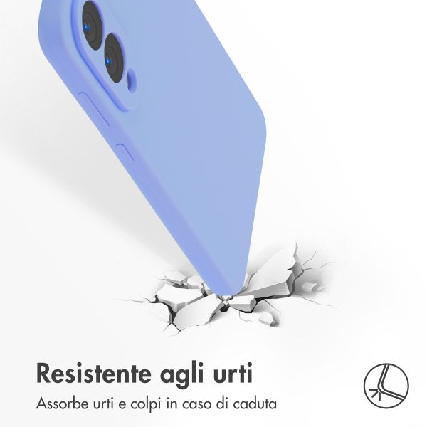 Accezz Cover in silicone liquido con MagSafe Samsung Galaxy S25 Edge - Viola