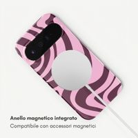 Selencia Cover posteriore Vivid con MagSafe Google Pixel 11 - Wavy Swirl Pink Plum