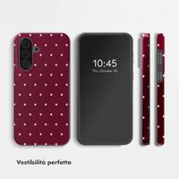 Selencia Cover Posteriore Vivid Samsung Galaxy A37 (5G) - Happy Dots Burgundy