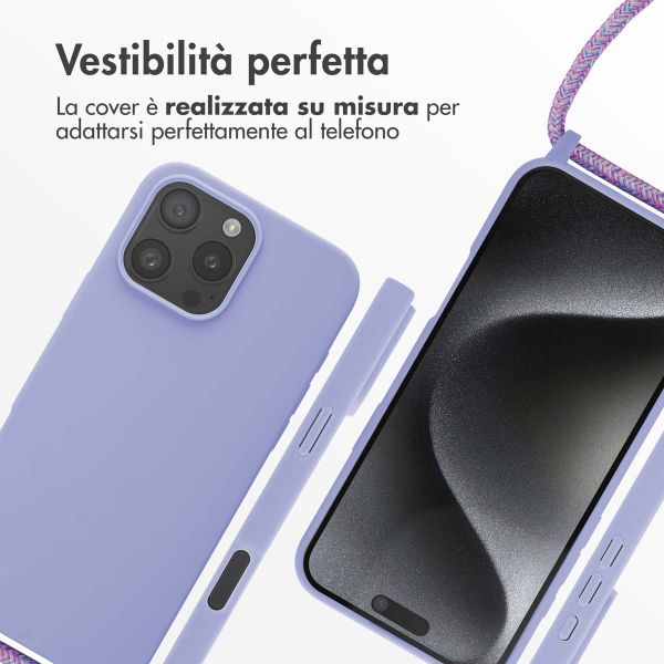 imoshion Cover in Silicone con Cordino Apple iPhone 16 Pro Max - Viola