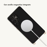 Selencia Cover posteriore Rivièra con MagSafe con ganci rimovibili Samsung Galaxy S25 Ultra - Velvet Black