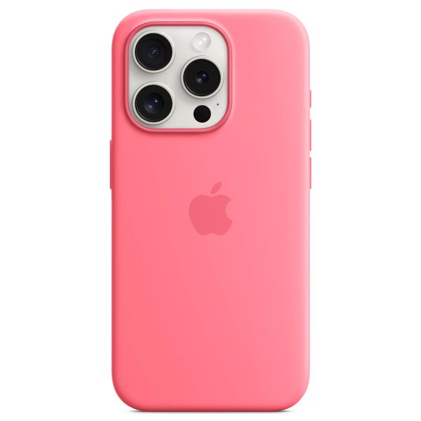 Apple Cover Posteriore in Silicone con MagSafe Apple iPhone 15 Pro - Rosa