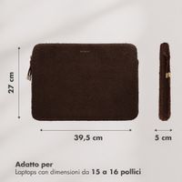 Selencia Cover laptop teddy 15-16 pollici - Choco Brown