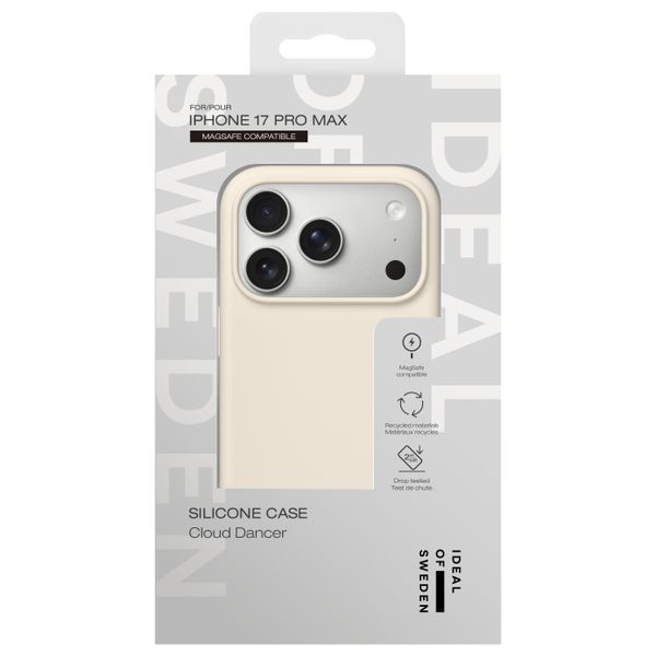iDeal of Sweden Cover in silicone con MagSafe Apple iPhone 17 Pro Max - Cloud Dancer