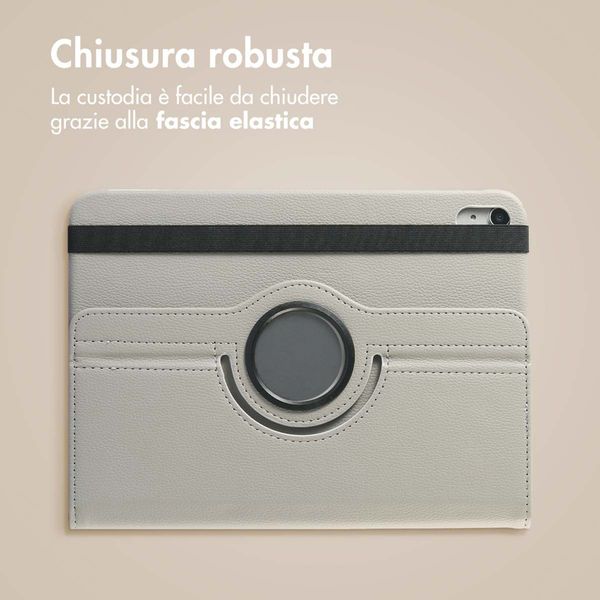 imoshion Cover Girevole a 360° Apple iPad 11 (2025) 11 pollici A16 / iPad 10 (2022) 10.9 pollici - Grigio
