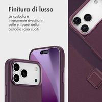 Accezz Cover in pelle 2 in 1 con MagSafe Apple iPhone 17 Pro Max - Heath Purple