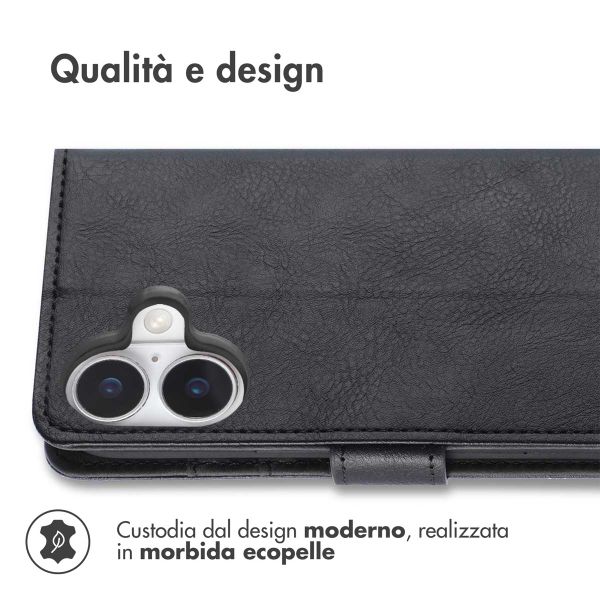 imoshion Cover a libro di Lusso Apple iPhone 17 - Nero
