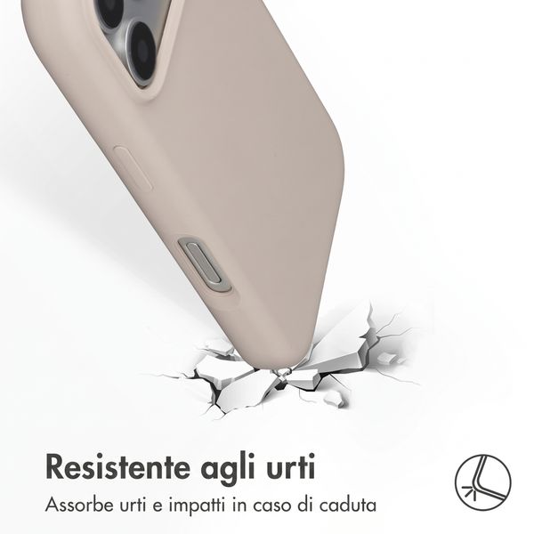 Accezz Cover in silicone liquido con MagSafe Apple iPhone 18 Pro Max / 17 Pro Max - Stone