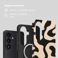 Selencia Cover posteriore Vivid con MagSafe Samsung Galaxy S26 Plus - Art Wave Black
