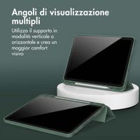 Accezz Cover a libro in silicone Smart Apple iPad Air 13 pollici (2026) M4 / (2025) M3 / (2024) M2 - Verde scuro
