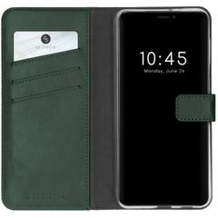 Selencia Cover a libro in vera pelle Apple iPhone 13 Mini - Verde