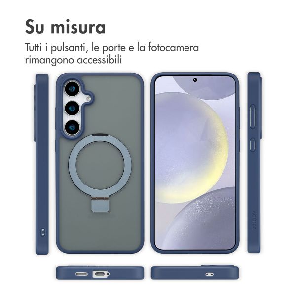 Accezz Cover con anello e supporto con MagSafe Samsung Galaxy S24 Plus - Blu