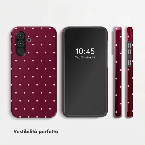 Selencia Cover Posteriore Vivid Samsung Galaxy A36 / A56 - Happy Dots Burgundy